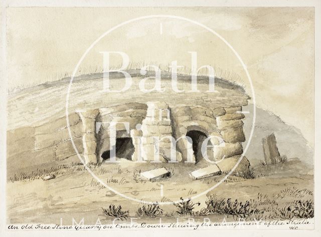 An old Free Stone Quarry on Combe Down, Bath c.1850