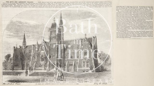 The Lansdown Proprietary College, Bath 1857