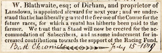 The Bath Races 1819