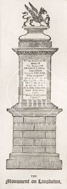 The Monument on Lansdown, Bath c.1820