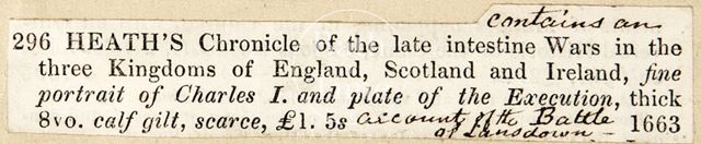 An account of the Battle of Lansdown, Bath