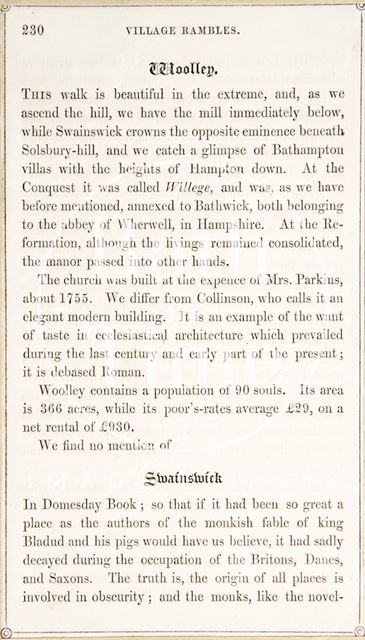 Page 230 from Rambles about Bath and its Neighbourhood 1847