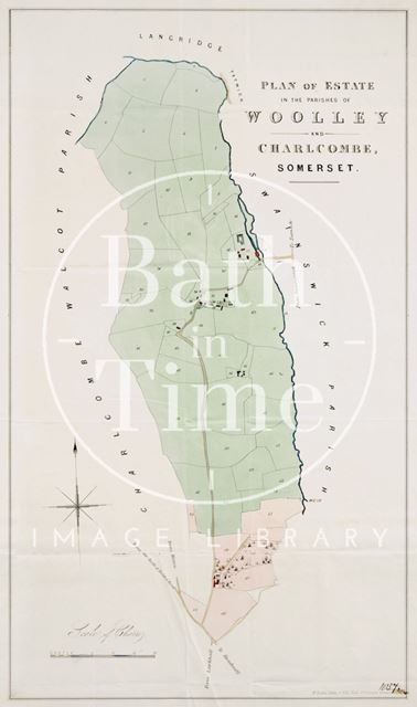 Plan of estate of Woolley and Charlcombe, Somerset 1857