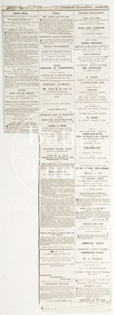 Various Bath advertisements 1876