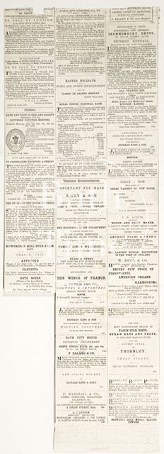 Various Bath advertisements 1876