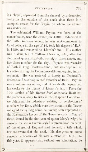 Page 233 from Rambles about Bath and its Neighbourhood 1847