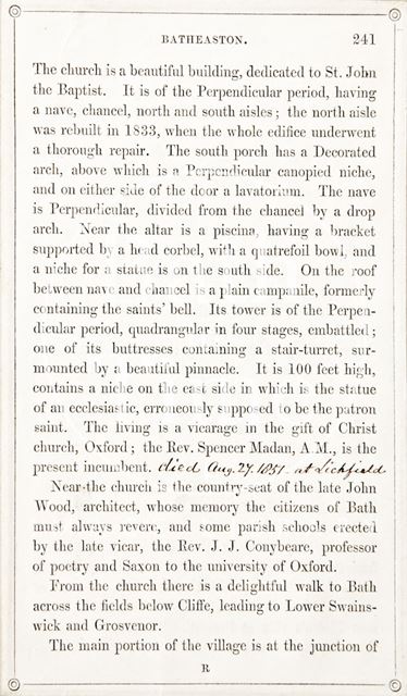 Page 241 from Rambles about Bath and its Neighbourhood 1847