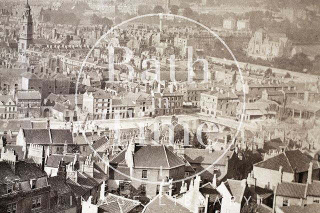 Bath from Beechen Cliff c.1880 - detail