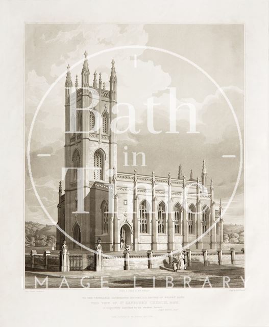 View of St. Saviour's Church, Larkhall, Bath 1834