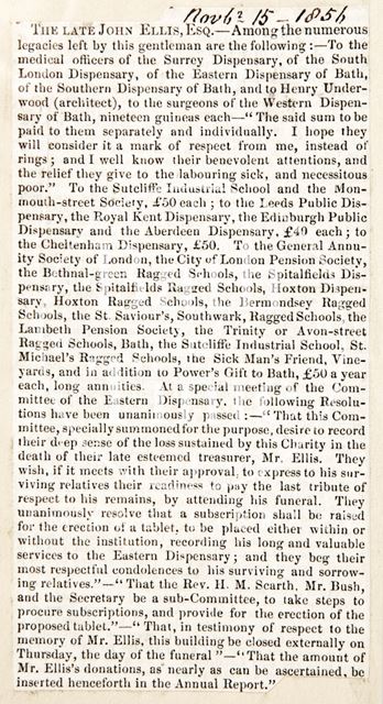 An obituary of the Rev. John Ellis Esq. 1846