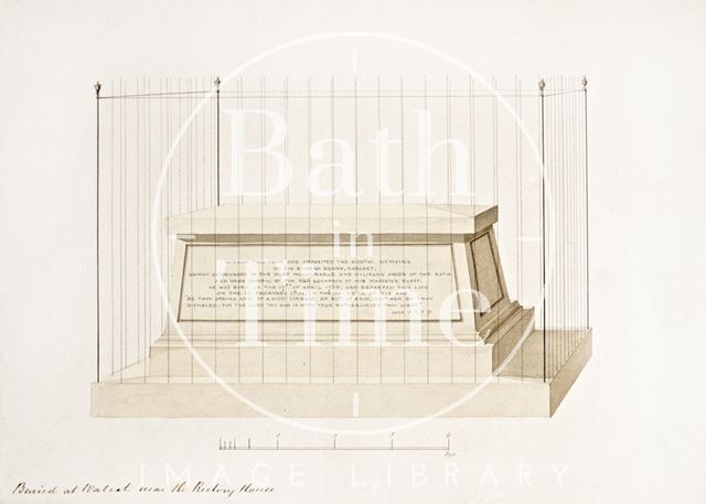 Image of the tomb of Sir Edward Berry at Walcot, Bath near the Rectory House 