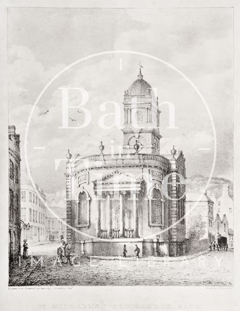 St. Michael's Old Church, Bath c.1835