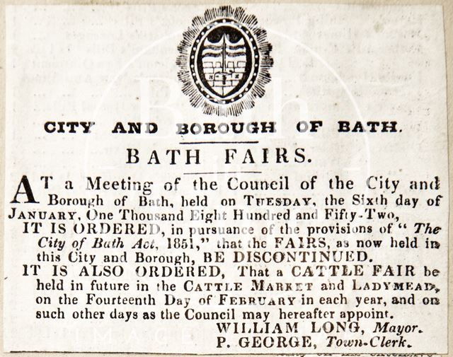 Celebration of the first fair after the Improvement Bill 1852