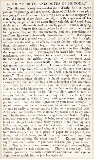 The tale of Marshal Wade's missing snuff box