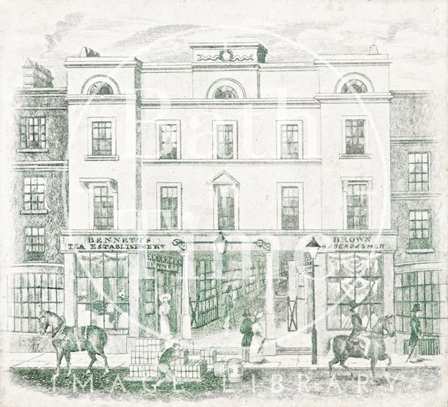 Bennett and Co., Tea Dealers and Coffee Merchants, The Corridor, 18, Market Place, Bath 1861