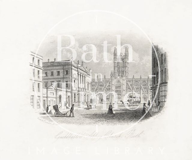 Guildhall & Abbey Church, Bath 1854