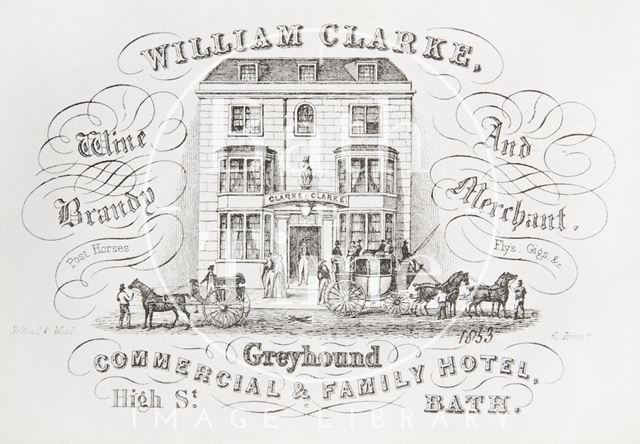 The Greyhound, High Street, Bath 1853