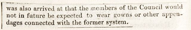 Members of the Council of Bath would no longer be required to wear gowns or other appendages