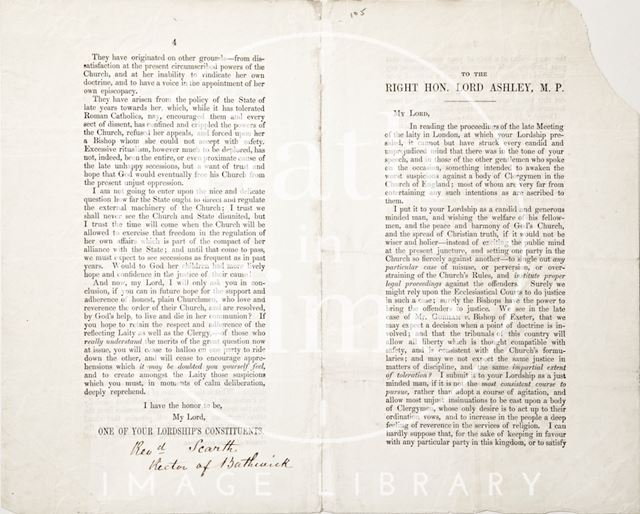 Pamphlet concerning the alliance between the state and the church