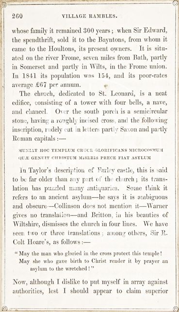 Page 260 from Rambles about Bath and its Neighbourhood 1847