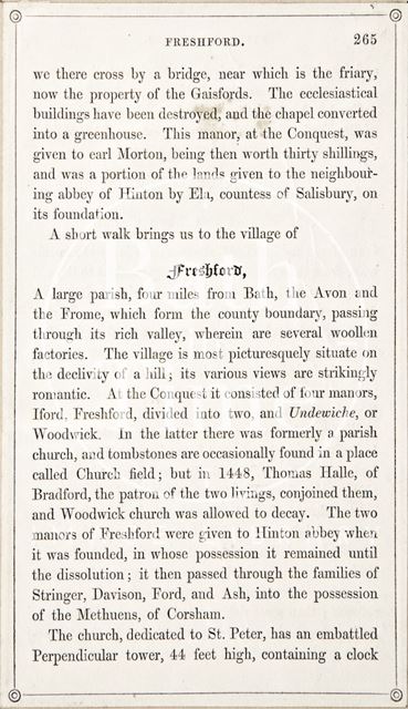 Page 265 from Rambles about Bath and its Neighbourhood 1847