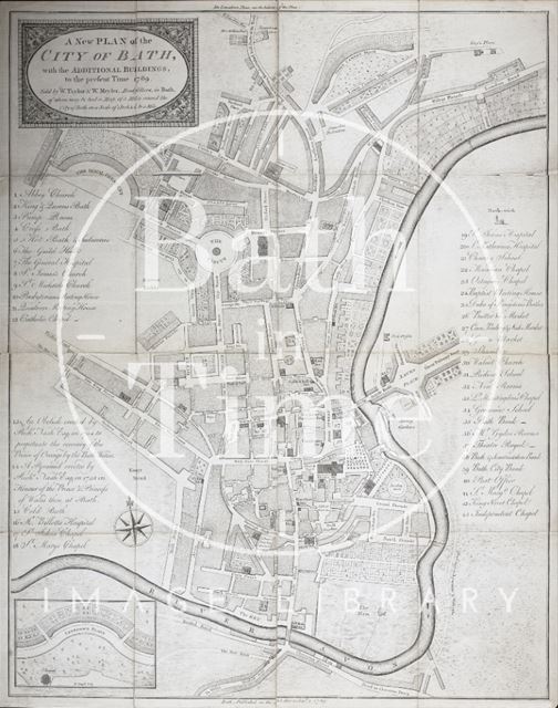 A new Plan of the City of Bath with the Additional buildings, to the present Time 1789