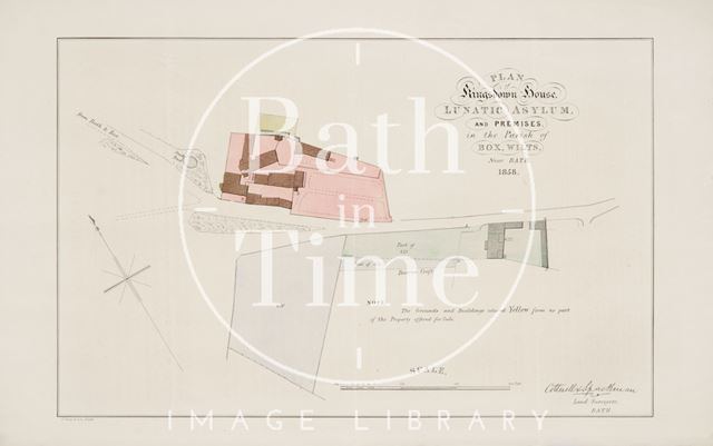 Plan of Kingsdown House Lunatic Asylum and Premises of the Parish of Box, Wiltshire 1858