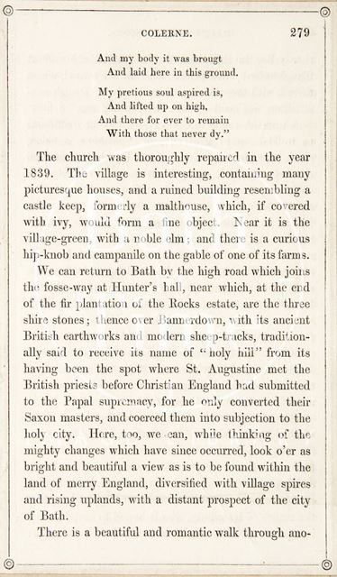 Page 279 from Rambles about Bath and its Neighbourhood 1847