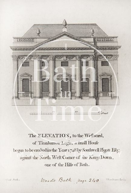 The west elevation of Titanbarrow Logia, Bathford