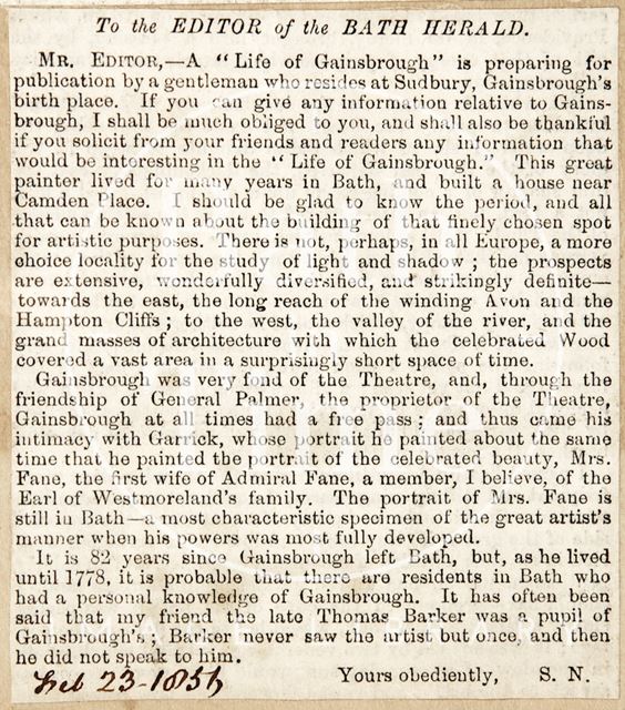 The life of Thomas Gainsborough 1856