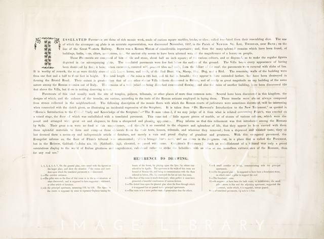 References to plans of the Roman Villa found at Newton St. Loe 