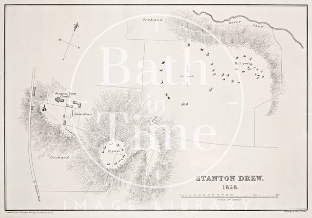 Map of Stanton Drew, Somerset 1858