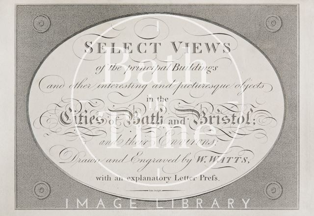 Front page of Views of Bath and Bristol by W. Watts