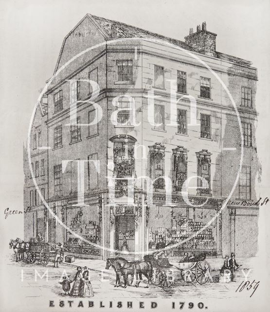 1, Bond Street corner of Green Street, Bath 1858