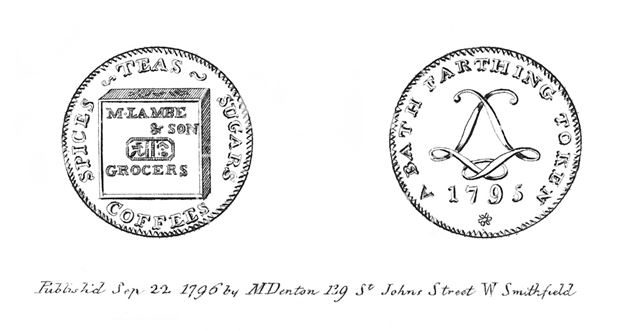 Bath tradesmen's tokens 1795