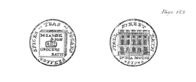 Bath tradesmen's tokens 1794