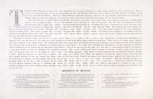 General Plan of the Roman Villa as Lately Discovered at Newton-St. Loe near Bath 1839