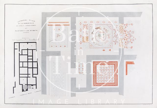 General Plan of the Roman Villa as Lately Discovered at Newton-St. Loe near Bath 1839