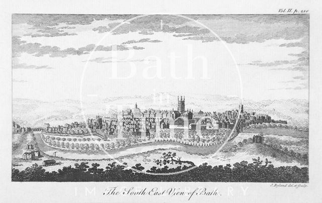 The South East View of Bath. Above right: Vol.II p.210 1764