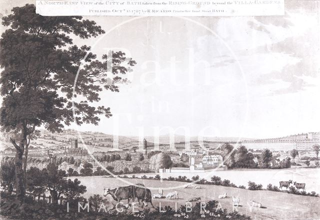 A Southwest View of the City of Bath taken from a Field adjoining the New Wells Road, Bath 1787