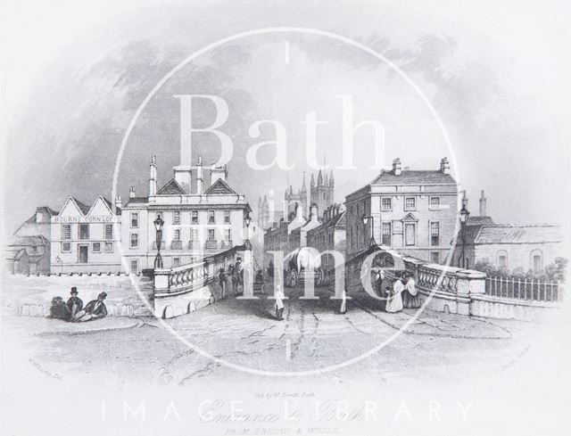 Entrance to Bath, from Bristol & Wells 1844