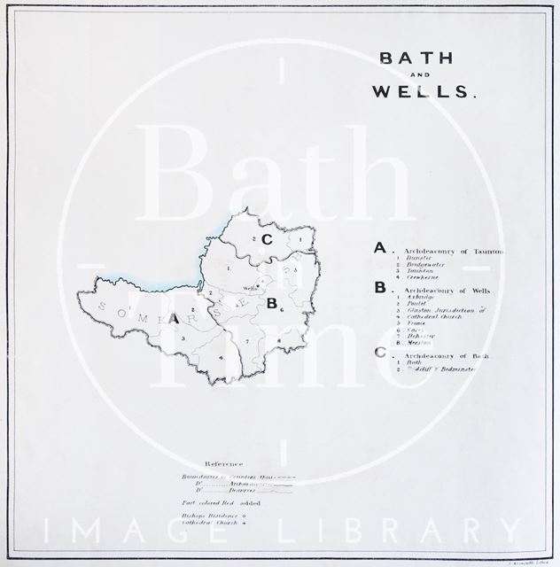 Map of Bath and Wells 1836