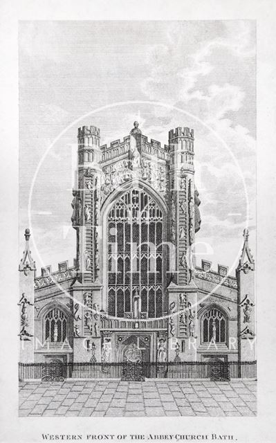 Western Front of the Abbey Church, Bath 1806