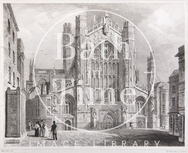 West front, Abbey Church, Bath 1816