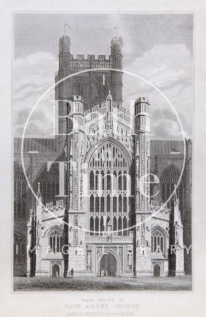 West Front of Bath Abbey Church (1820) c.1840