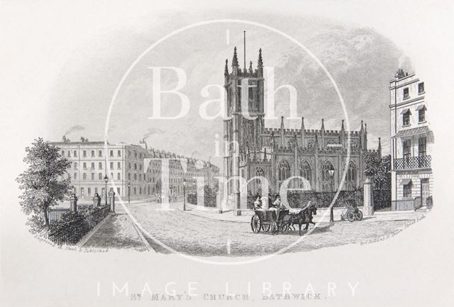 St. Mary's Church, Bathwick, Bath c.1837