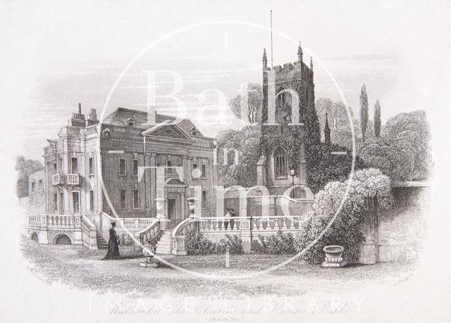 Widcombe Old Church and House, Bath 1844