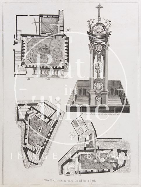 The Baths as they stood in Bath (1676) 1801