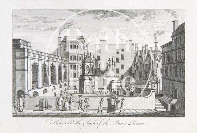 King's Bath and Back of the Pump Room, Bath c.1765