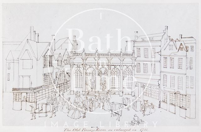 Fan view of the Pump Room, Bath c.1751